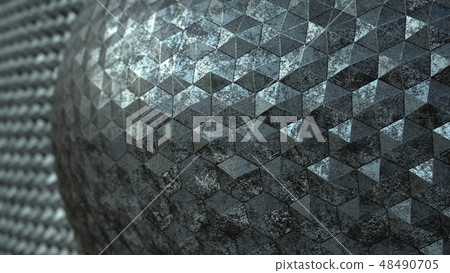 Matalic convex hexagon pattern render BG Matalic convex hexagon pattern render BG 48490705