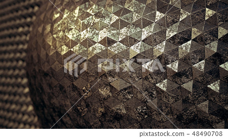 Matalic convex hexagon pattern render BG Matalic convex hexagon pattern render BG 48490708