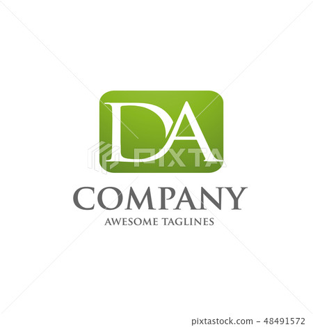 elegant letter DA logo square background concept elegant letter DA logo square background concept 48491572