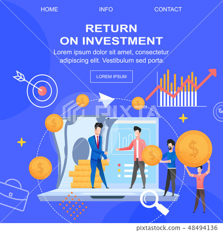 Square Flat Banner Return on Investment Depositor. 48494136