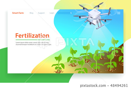 Fertilization in Smart Farm. Landing Page Template 48494261