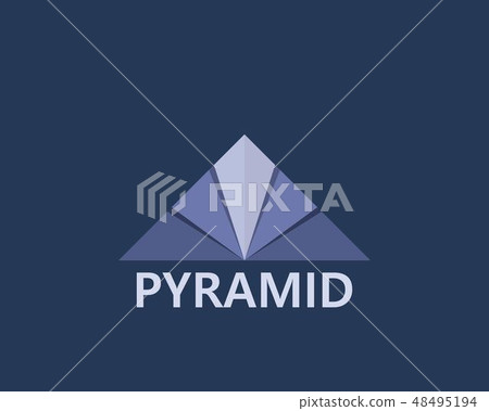 pyramid logo and symbol Business abstract 48495194
