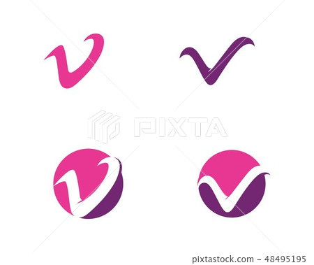 V  business logo and symbols template 48495195