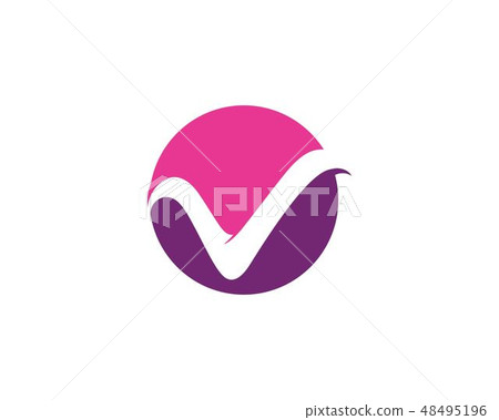 V  business logo and symbols template 48495196