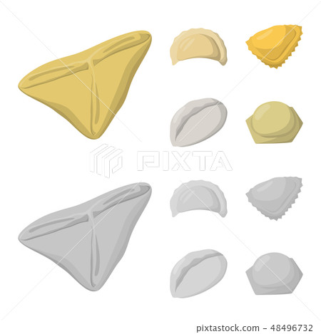 Vector illustration of products and cooking icon. Set of products and appetizer vector icon for 48496732