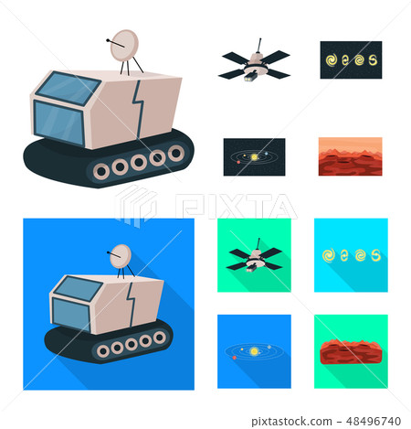 Vector illustration of astronomy and technology symbol. Collection of astronomy and sky stock symbol Vector illustration of astronomy and technology symbol. Collection of astronomy and sky stock symbol 48496740