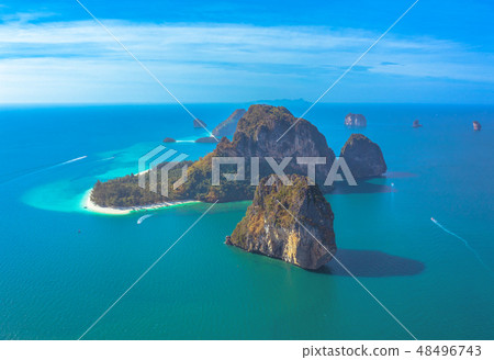aerial view Ma Tang Ming island in Krabi aerial view Ma Tang Ming island in Krabi 48496743