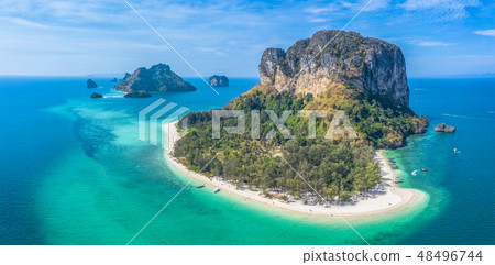 aerial panorama view on Poda archipelago in Krabi aerial panorama view on Poda archipelago in Krabi 48496744