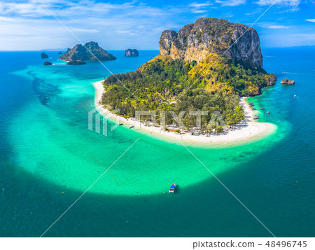 aerial view Poda archipelago in Krabi Thailand aerial view Poda archipelago in Krabi Thailand 48496745