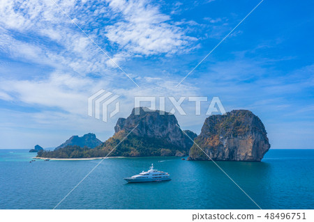 aerial view Poda archipelago in Krabi Thailand 48496751