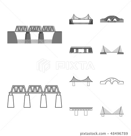 Isolated object of connection and design logo. Collection of connection and side vector icon for 48496789