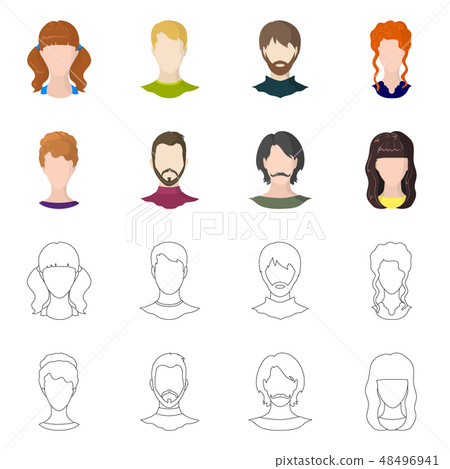 Vector design of professional and photo logo. Set of professional and profile vector icon for stock. 48496941
