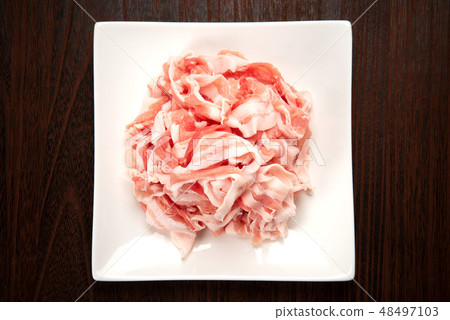 Pork belly shabu-shabu meat 48497103