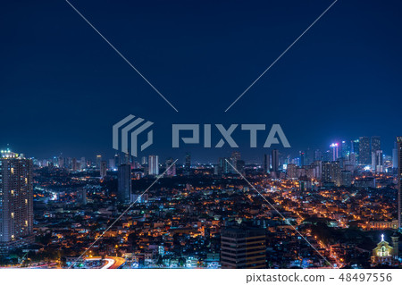 Philippines · Manila city landscape magic hour Philippines · Manila city landscape magic hour 48497556