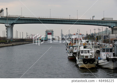 Amagasaki Canal Marujima River Lock Amagasaki Canal Marujima River Lock 48498225