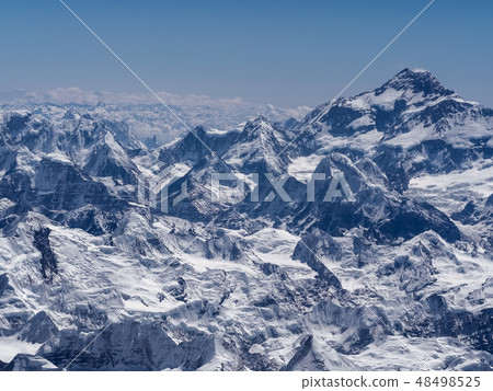 Kangchenjunga and Himalayas / Aerial view of the Himalayas 48498525