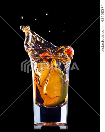 shot of tequila with splash shot of tequila with splash 48498574