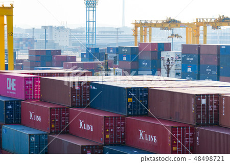 Port cargo ship 48498721