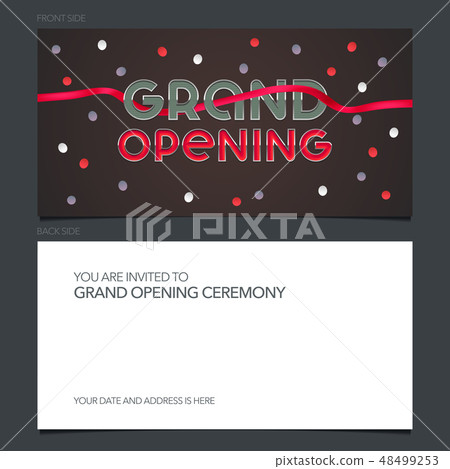Grand opening vector illustration, invitation 48499253