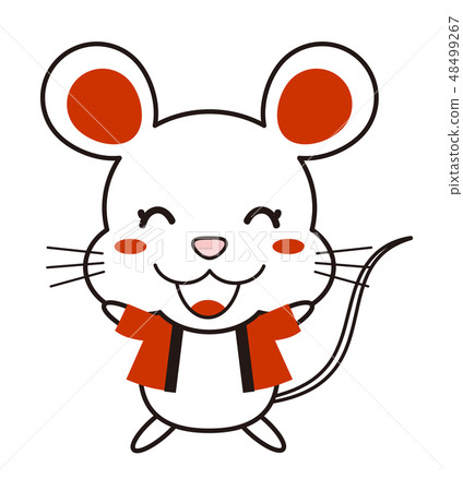 Rat mouse that is playing a banzai in a coat Rat mouse that is playing a banzai in a coat 48499267