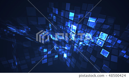 Abstract flashing rectangle grid background. 48500424
