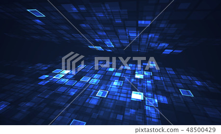 Abstract flashing rectangle grid background. 48500429