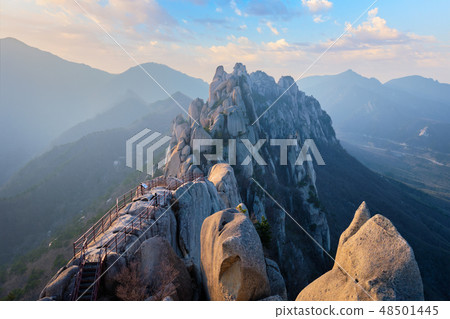 View from Ulsanbawi rock peak on sunset. Seoraksan National Park, South Corea 48501445