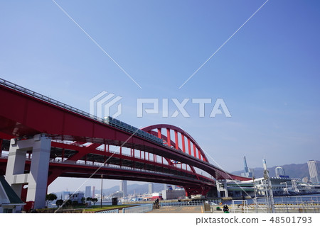神戶港,從港口島的神戶視圖 神戶港,從港口島的神戶視圖 48501793