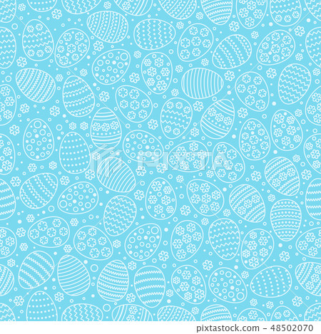 Easter seamless background with eggs. Gift card egg ornament, pattern. Spring season holidays. Easter seamless background with eggs. Gift card egg ornament, pattern. Spring season holidays. 48502070