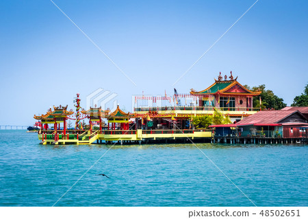 Temple in George Town Chew jetty, Penang, Malaysia Temple in George Town Chew jetty, Penang, Malaysia 48502651