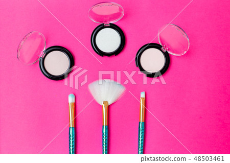 Makeup brushes mermaid tail and eye shadow  48503461