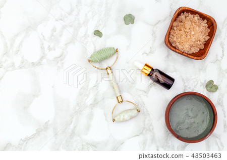 Beauty Products Facial Roller. Copy space Beauty Products Facial Roller. Copy space 48503463