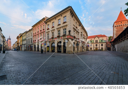 Morning summer old town of Krakow Morning summer old town of Krakow 48503853