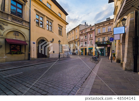 Old streets in Krakow in the morning. Old streets in Krakow in the morning. 48504141