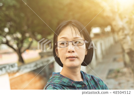portrait of Asian mature woman portrait of Asian mature woman 48504512