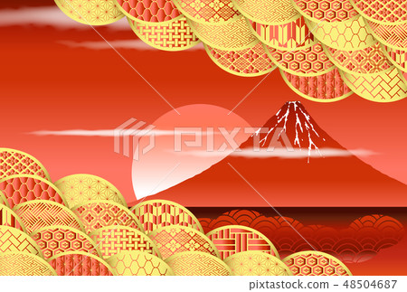 Japanese Pattern Background New year's background 48504687