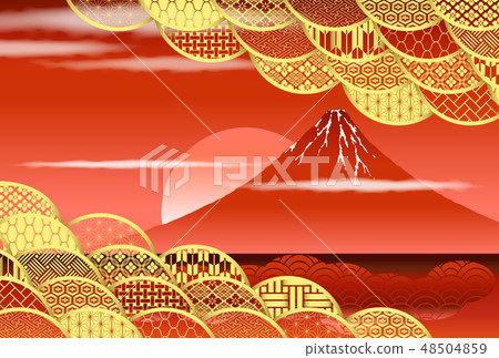 Japanese Pattern Background New year's background 48504859