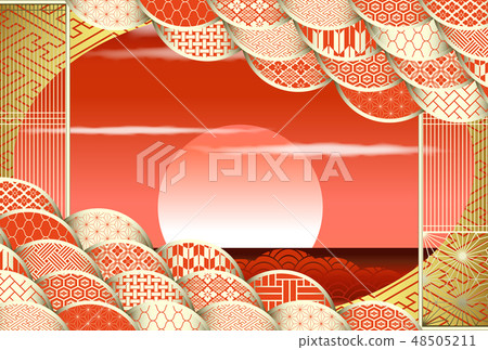Japanese Pattern Background New year's background 48505211