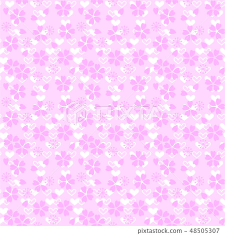 20190303 Light purple heart and cherry blossoms 48505307