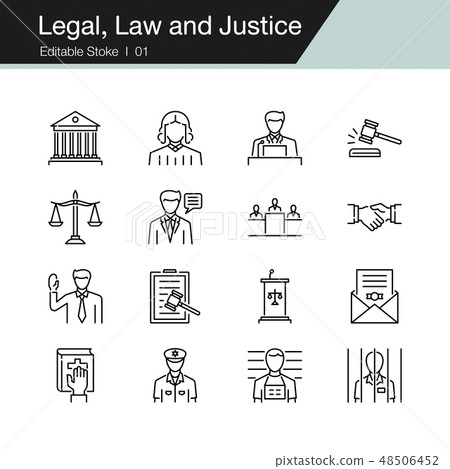 Legal, Law and Justice icons. 48506452