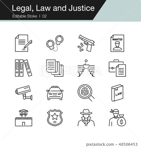 Legal, Law and Justice icons. Legal, Law and Justice icons. 48506453