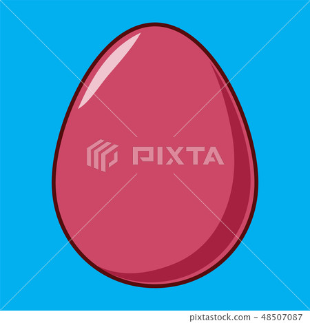 Happy Easter clean egg icon for text. Spring holidays in April. Gift. Seasonal celebration. 48507087