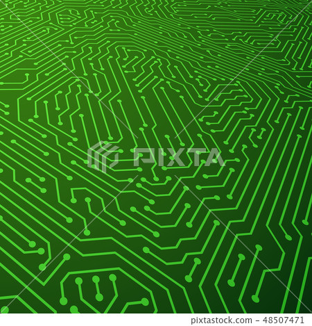Electric scheme vector background. Circuit board components concept 48507471