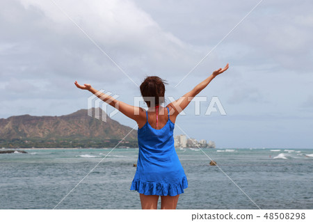 夏威夷旅行女孩旅行圖像 夏威夷旅行女孩旅行圖像 48508298