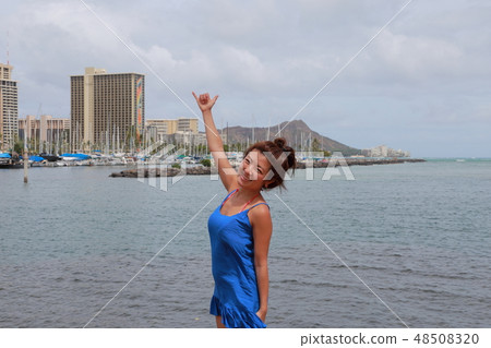 夏威夷旅行圖像海和鑽石頭 48508320