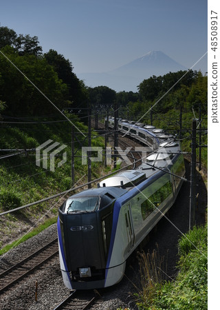Hokuto-shi Nagasaka Town, E353 system running down Fuji backward Super Azusa 48508917