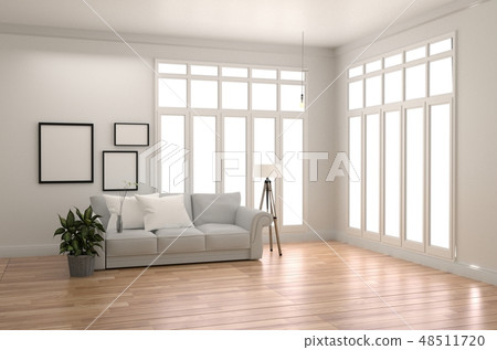 White Room Interior Scandinavian style 48511720