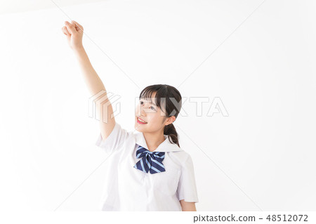 A young woman with a smile A young woman with a smile 48512072