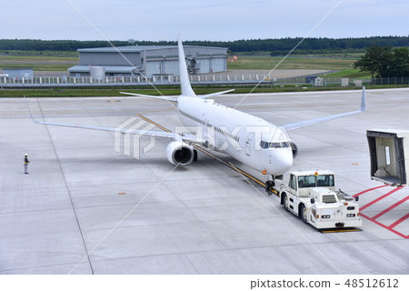 Departing airliner 48512612