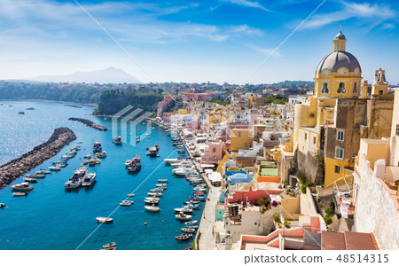 Aerial view of beautiful Procida Island, Italy 48514315
